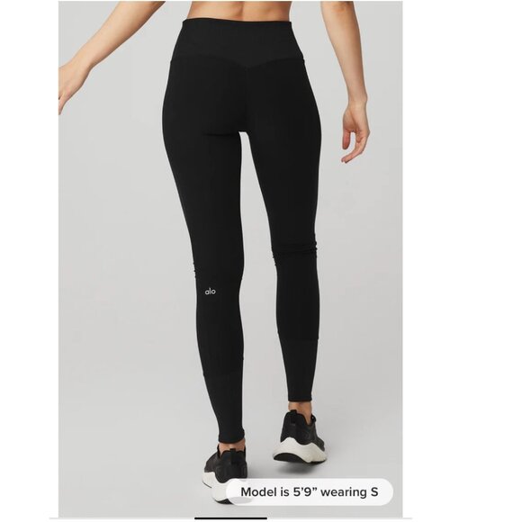 Alo High Waist Alosoft Lounge Legging - Black Size Small - Picture 2 of 7